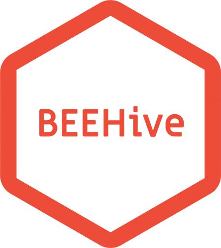 BEEHive logo in hexagonal shape