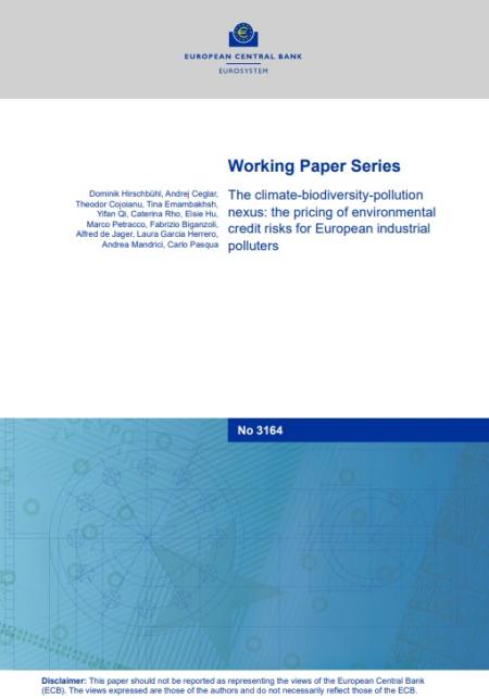 European Central Bank report cover