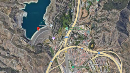 Satellite map view of the Limonero Dam