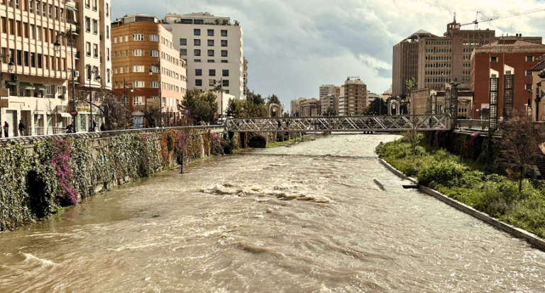 River passing through Malaga, Spain