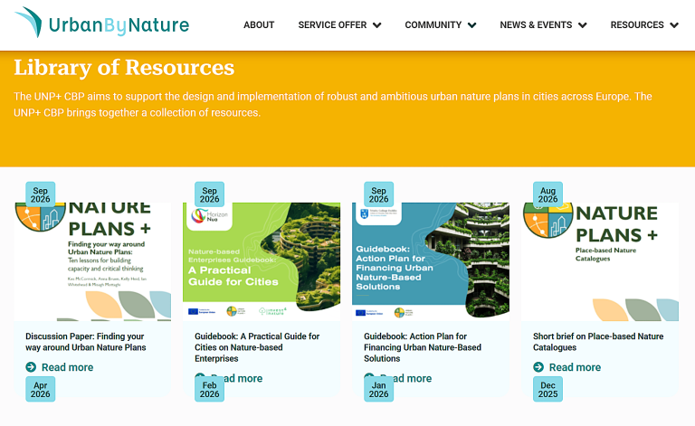 New Resources for cities at UrbanbyNature