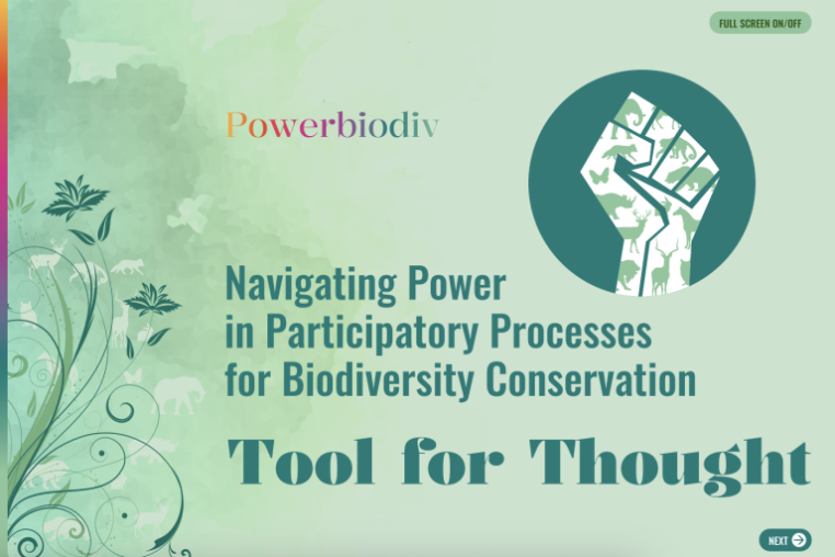 POWERBIODIV Narratives | Staying in the Room: Stories of Power and Participation in Conservation report cover